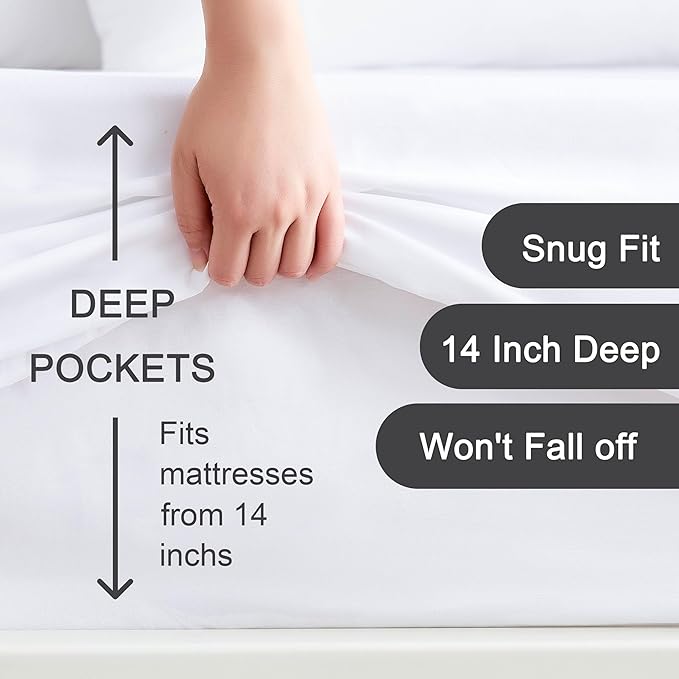 Hotella 100% Microfiber Ultra Soft 60"x80" Queen Size Fitted Sheet Only - Image 2