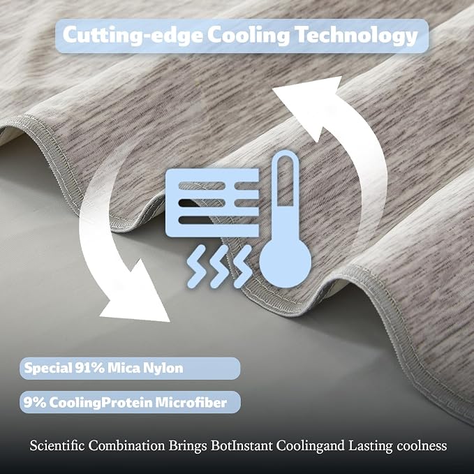 Cooling Blanket Throw Size, Cold Blanket Thin Lightweight Breathable Soft - Image 4