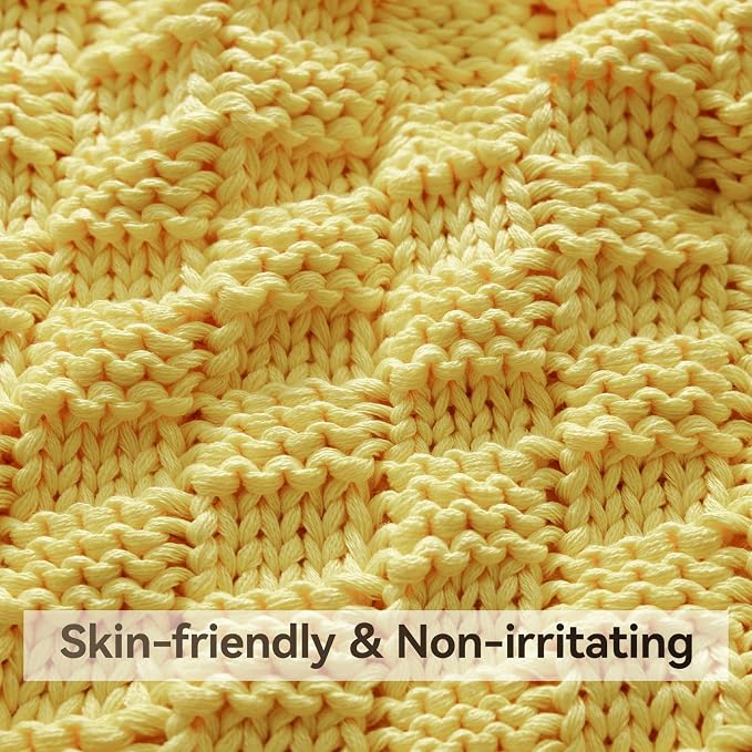 Knitted Weighted Blanket for Adult, No Beads Heavy Blanket 60” x 80'' 12lbs - Image 4