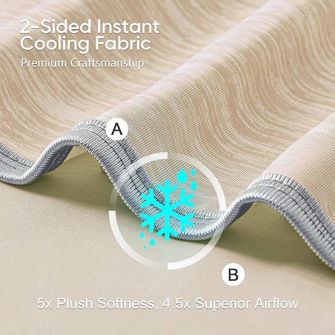 KMUSET Cooling Blanket King Size, Double Sided Summer Cooling Blankets - Image 3