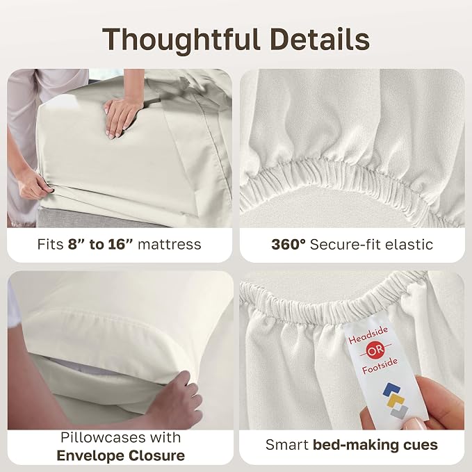 California Design Den 6-Pc Queen Size Sheet Set - Image 6