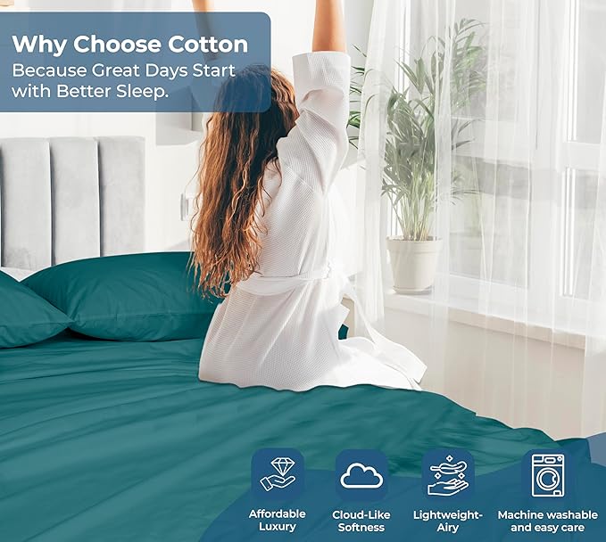 Royale Linens 100% Organic Cotton Twin XL Flat Sheet Only - Image 7