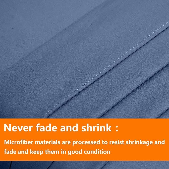 TAIMIT Slate Blue Twin Size Comforter Set - Image 7