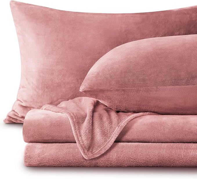 BEDELITE Flannel Sheets Full Size Dusty Pink by BEDELITE
