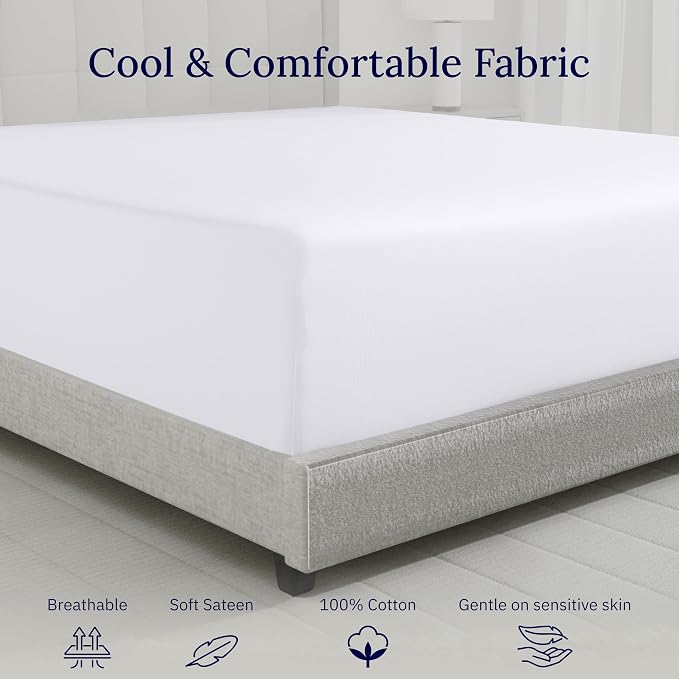 California Design Den Luxuriously Soft Twin Fitted Sheet Only - Image 7