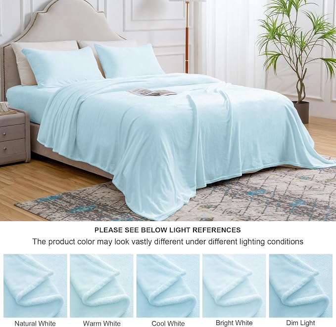 BEDELITE Flannel Sheets Full Size Blue - Image 9