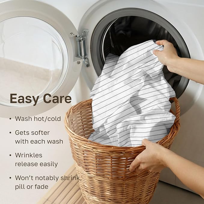 California Design Den Soft Cotton Cal King Size Bed Sheets Set, 400 TC Good - Image 7