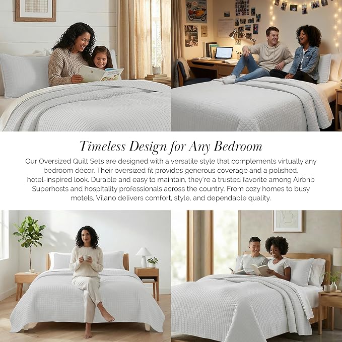 Southshore Fine Living, Inc. Oversized Quilt King Size Set, Soft Microfiber - Image 6