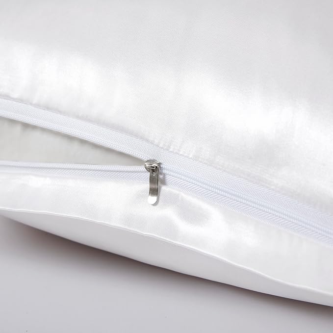 Satin Pillowcases with Zipper （20x26）, Standard Size Pillowcases Set of 2 - Image 4