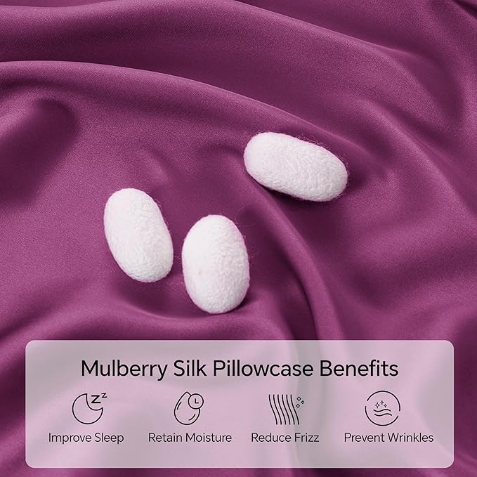 INFIIXSO Mulberry Silk Pillow Cases King Size Set of 2, Silk Pillowcase - Image 2