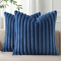 Pallene Faux Fur Plush Throw Pillow Covers 20x20 Set of 2, Luxury Soft Fluffy by PALLENE