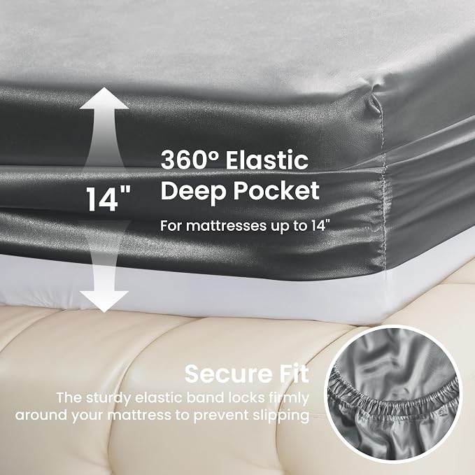 Love's cabin Full Size Satin Sheet Sets - Image 4