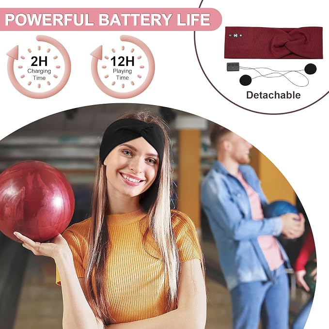 Bluetooth Headband Headphones, Wireless Headband - Image 6