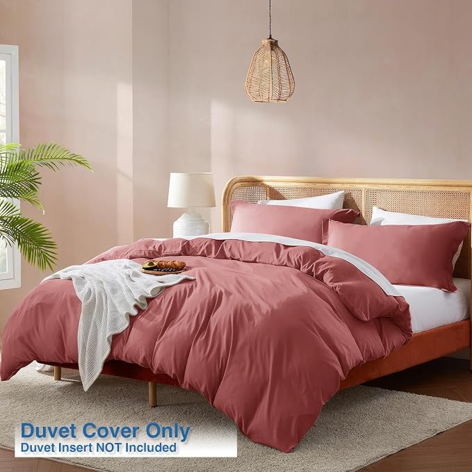 Nestl Pink Clay Duvet Cover King Size - Image 2