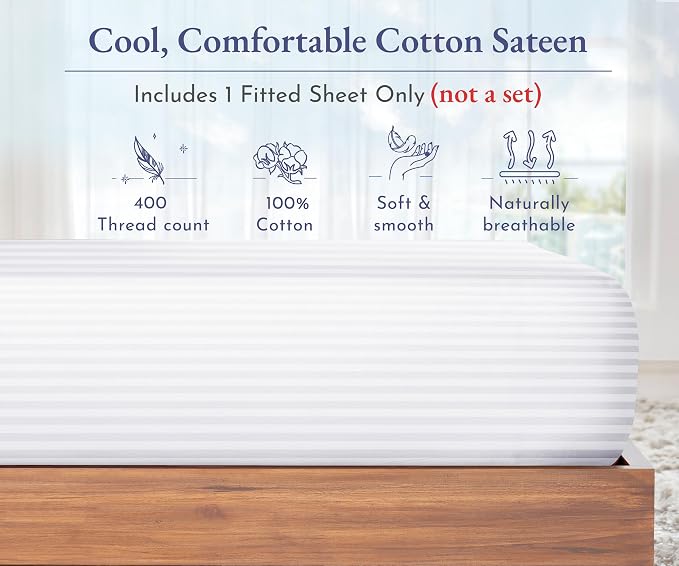 California Design Den Twin Fitted Sheet Only - Image 5