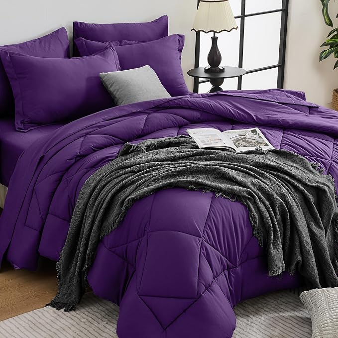 HEVUMYI Purple King Comforter Set by HEVUMYI