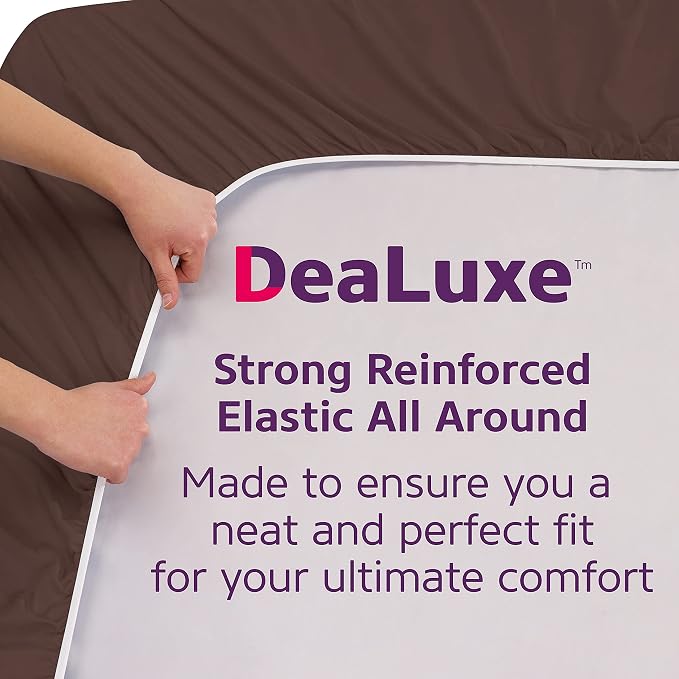 DeaLuxe California King Fitted Sheet Deep Pocket - Image 4