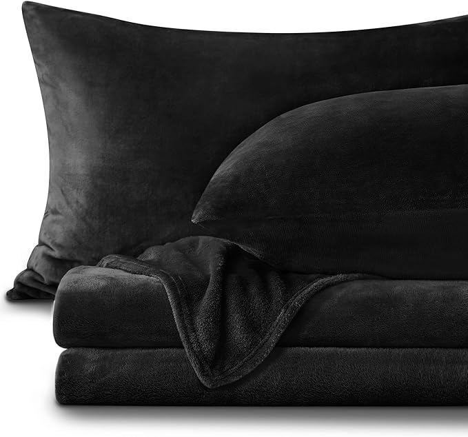 BEDELITE Flannel Sheets Full Size Black by BEDELITE