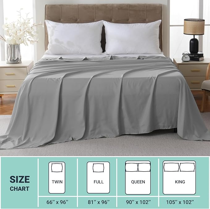 ZPECC Bulk Flat Sheets Only Twin Size 6 Pack, Easy Sort Top Bed Sheet by - Image 5