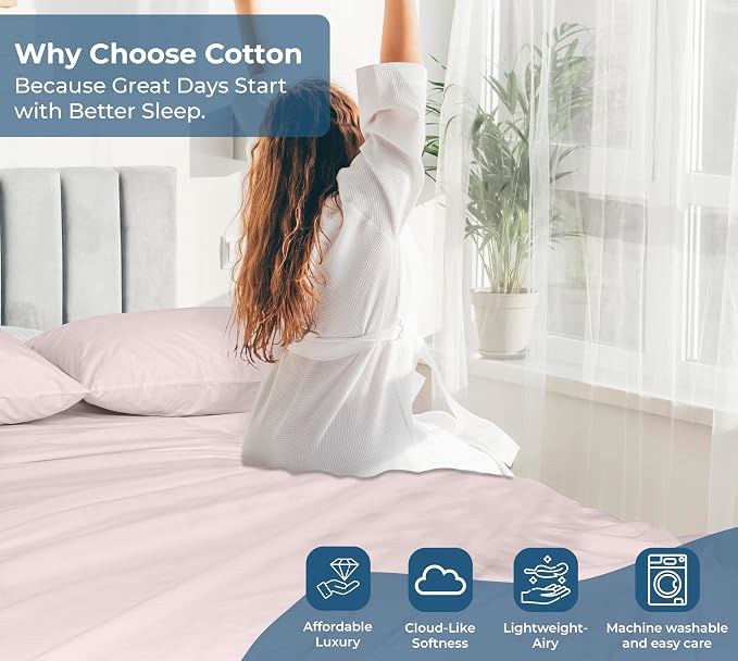 Royale Linens 100% Organic Cotton Queen Flat Sheet Only - Image 7