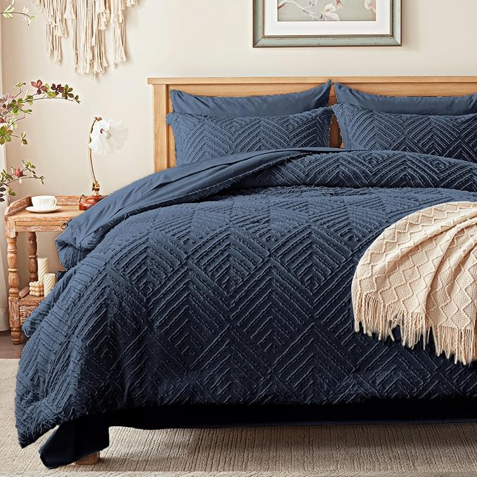 Zzlpp Queen Comforter Set 7 Pieces, All Season Boho Bedding Sets - Image 2