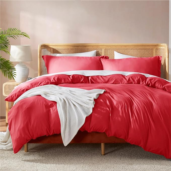 Nestl Red Duvet Cover King Size by Nestl