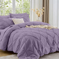 Sasttie Full Size Comforter Set, 7-Piece Bed in a Bag, Pintuck Bedding Set by SASTTIE