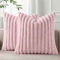 Pallene Faux Fur Plush Throw Pillow Covers 26x26 Set of 2, Luxury Soft Fluffy by PALLENE