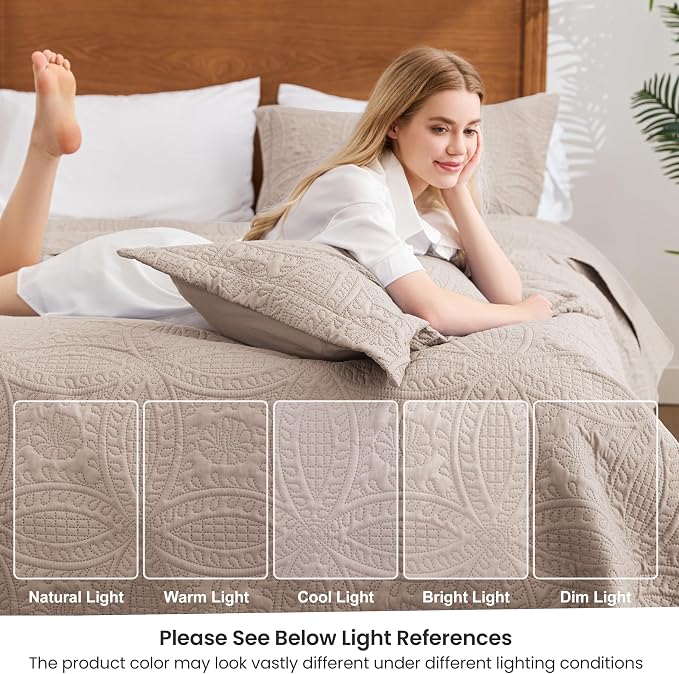 Love's cabin Quilts for Full Bed Burlwood Bedspreads Bedding Set - Image 6