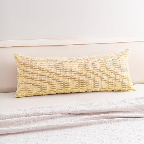 Aegero Corduroy Decorative Throw Pillow Covers 14x36 Inch Soft Striped Pillow by Unknown