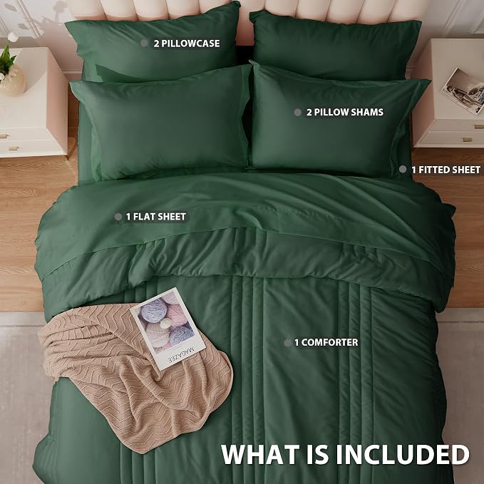 Twin XL Comforter Set Emerald Green - Image 2