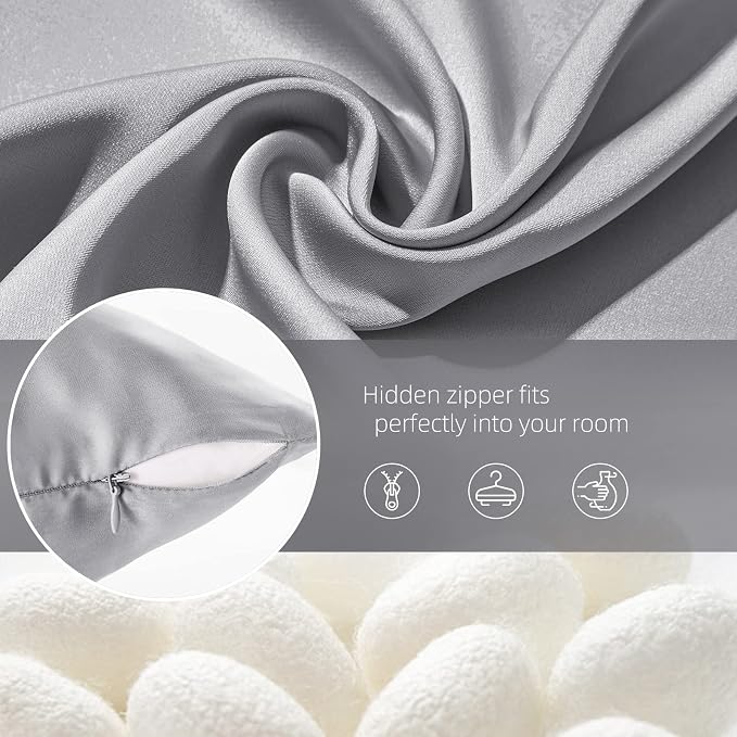 Silk Pillow Cases for Hair and Skin Mulberry Silk Pillowcases Soft Breathable - Image 6