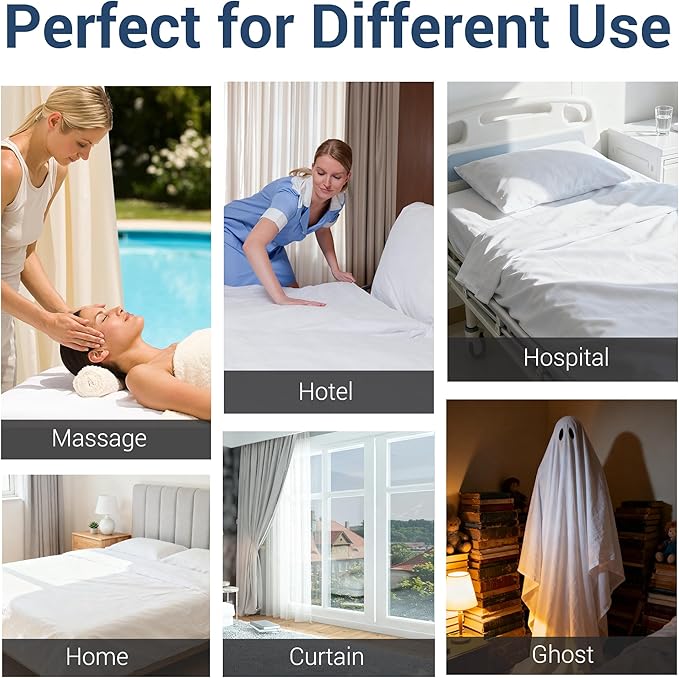King Flat Sheet Only, 1 Pack White Top Bed Sheets, Soft Breathable Brushed - Image 7