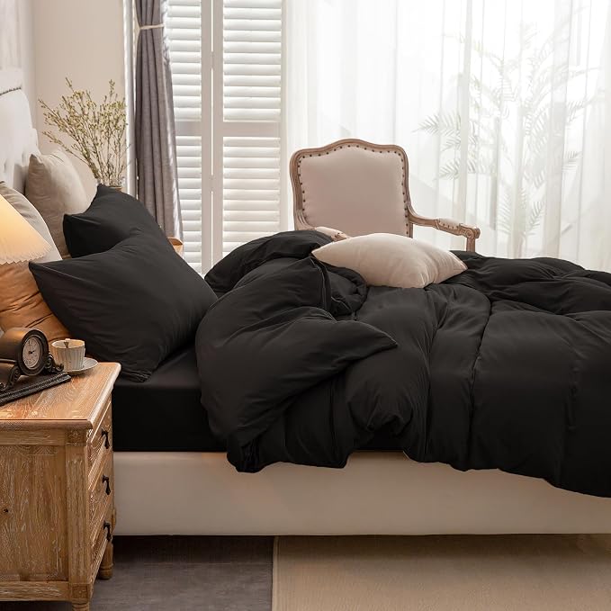 PURE ERA Jersey Knit Duvet Cover Set 100% T-Shirt Cotton Super Soft Comfy 2pc - Image 2