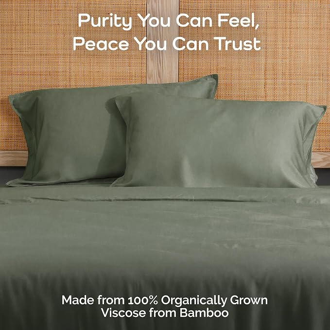 Pillow Cases Queen Size Set of 2 Pillowcases 100% Viscose from Bamboo Cooling - Image 2