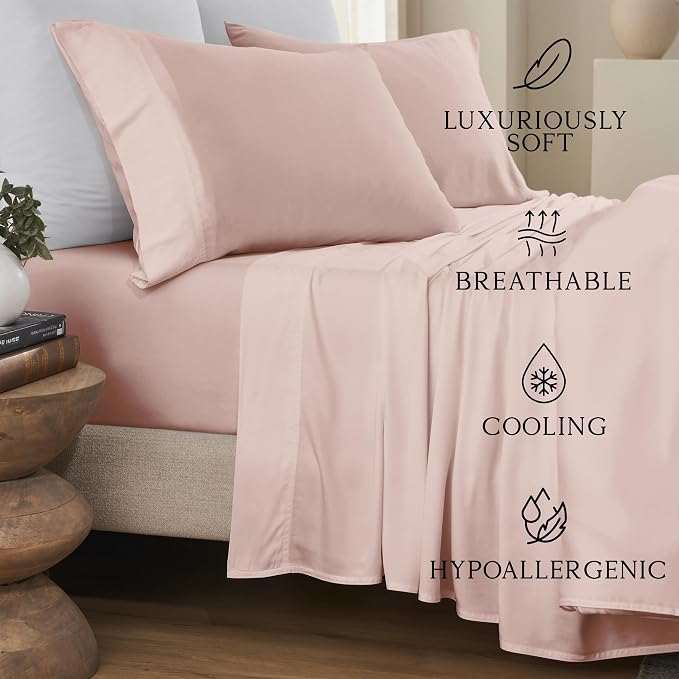 Karissa Mae Cooling Bamboo Viscose King Size Pillowcase Set | 100% FSC - Image 2