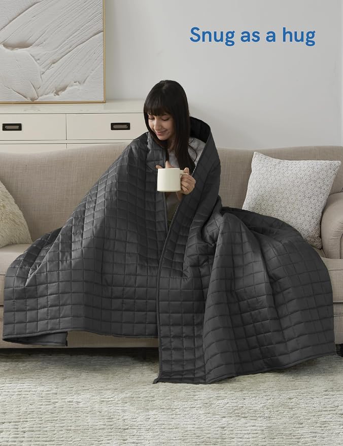YnM Cooling Weighted Blanket for Adults, 15lbs Heavy Bed Throw for One Person - Image 4