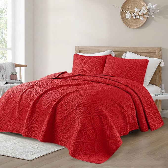 Exclusivo Mezcla King Quilt Bedding Set, Lightweight Soft Bedspreads Coverlets - Image 2