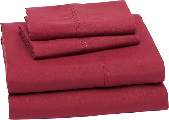 Amazon Basics Breathable Microfiber 4-Piece Bed Sheet Set, Machine Washable - Image 2