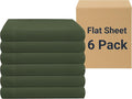 ZPECC Twin Flat Sheet Only 6 Pack, Durable Olive Green Top Bed Sheets by ZPECC-ABrandThatHasBeenFocusedOnBabyProductsFor18Years