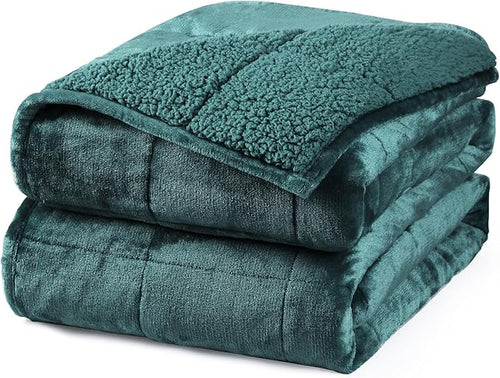 Aemicion Plush Sherpa Weighted Blanket Queen Size 15lbs by Aemicion