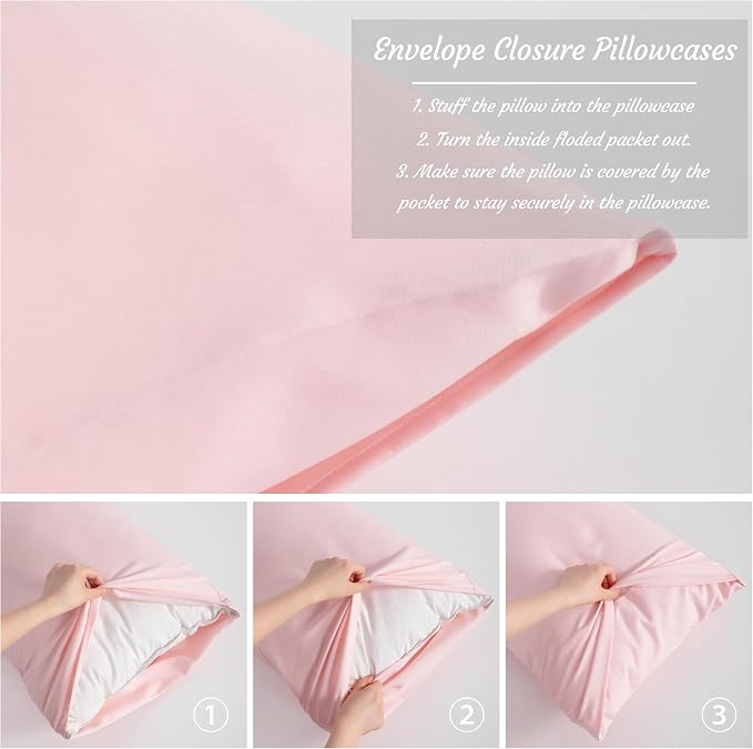 NTBAY Body Pillow Cases Set of 2, 2 Pack Brushed Microfiber 20x54 Pillow Cases - Image 2