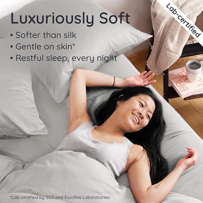 Bambaw 100% Viscose Derived from Bamboo Fitted Sheet King Size, Cooling Fitted - Image 4