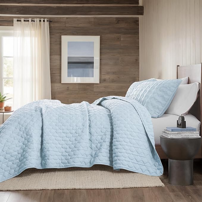WDCOZY Light Blue Twin Size Quilt Bedding Set - Image 5