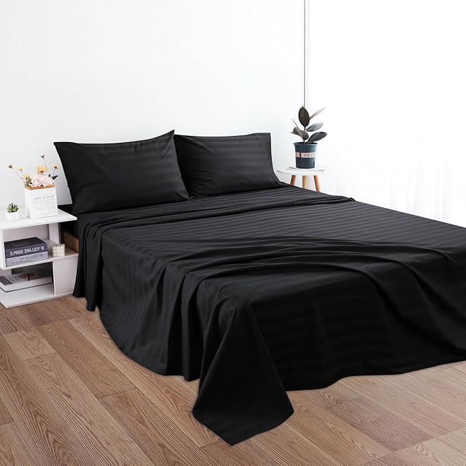 Cotton Twin Flat Sheet Only, 600 Thread Count 100% Egyptian Cotton Top Sheet - Image 5