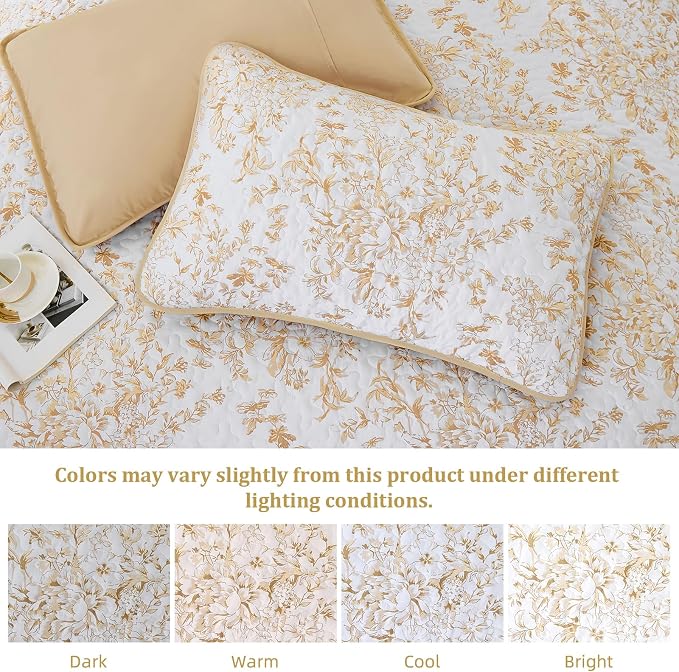 WONGS BEDDING Quilt Queen Size, Botanical Quilt - Image 6