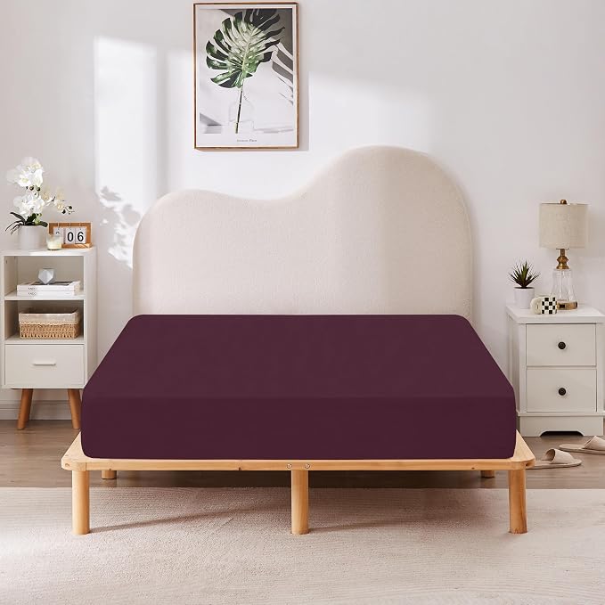 HBHLFZ Full Fitted Sheet Only, Soft Breathable Bottom Sheet - Image 6