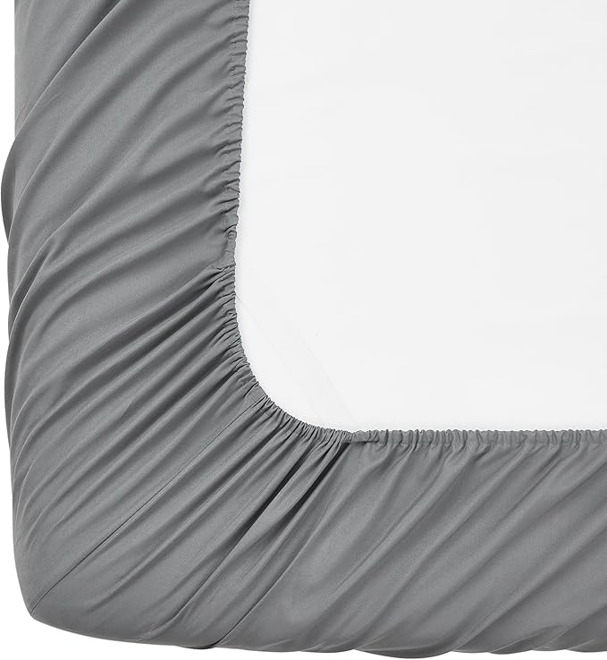 Twin XL Fitted Sheet Only with Full Elastic & Built in Corner Sheet Straps to - Image 5