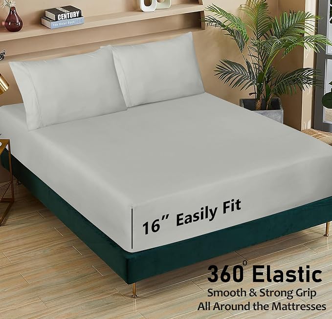 RUVANTI 100% Cotton Sheets – Twin XL Size Percale Bedding, Cooling & Breathable - Image 5