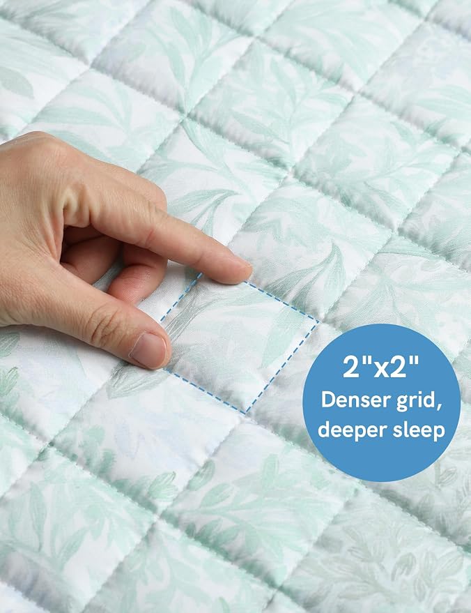 YnM Cooling Weighted Blanket for Adults, 20lbs Heavy Bed Throw for One Person - Image 5